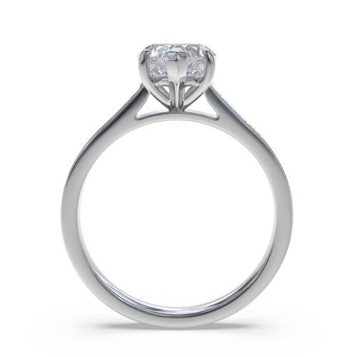 Heart Cut Shoulder Lab Grown Diamond Ring