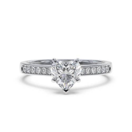 Heart Cut Shoulder Lab Grown Diamond Ring