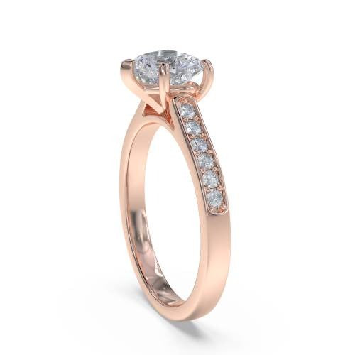 Heart Cut Shoulder Lab Grown Diamond Ring 