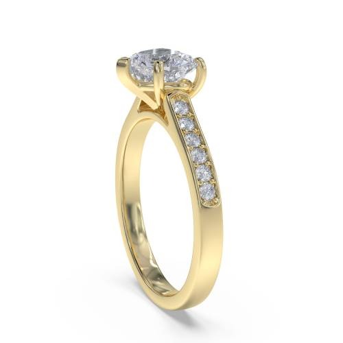 Heart Cut Shoulder Lab Grown Diamond Ring 5