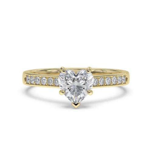 Heart Cut Shoulder Lab Grown Diamond Ring 7