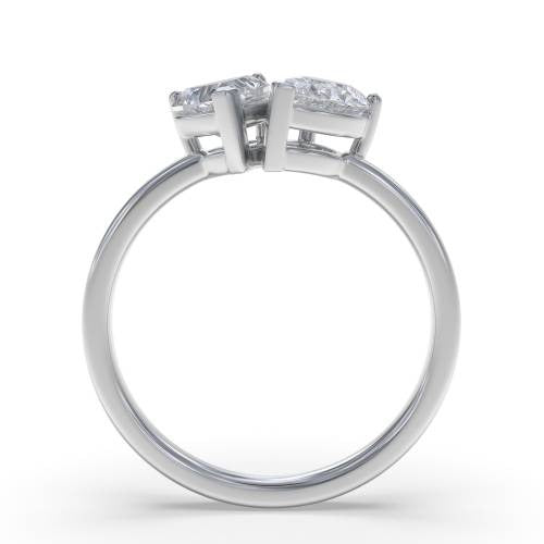Heart & Pear Two Stone Lab Grown Diamond Rings