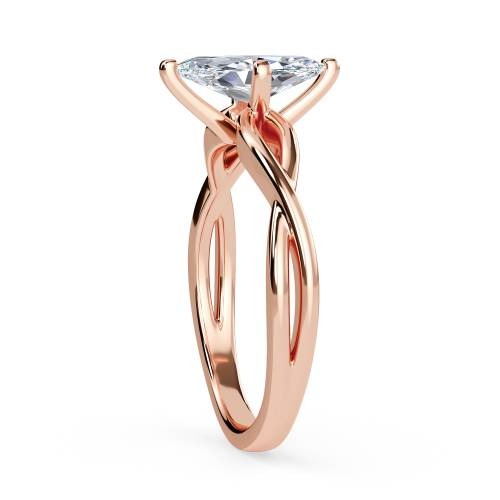 Infinity Love Swirl Marquise Lab Grown Diamond Ring