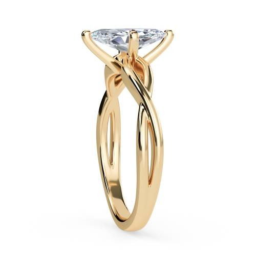 Infinity Love Swirl Marquise Lab Grown Diamond Ring