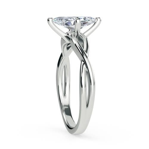 Infinity Love Swirl Marquise Lab Grown Diamond Ring