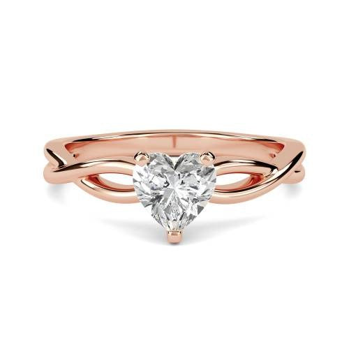 Infinity Love Swirl Heart Lab Grown Diamond Ring