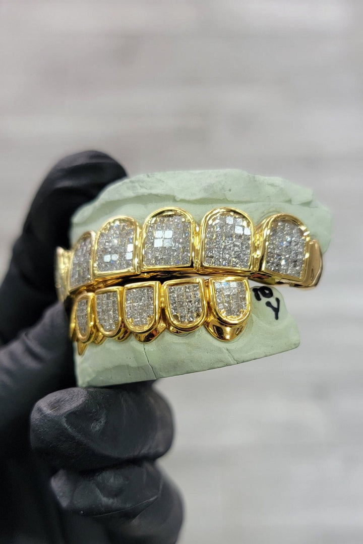 Invisible Set Emerald Cut Moissanite Grillz