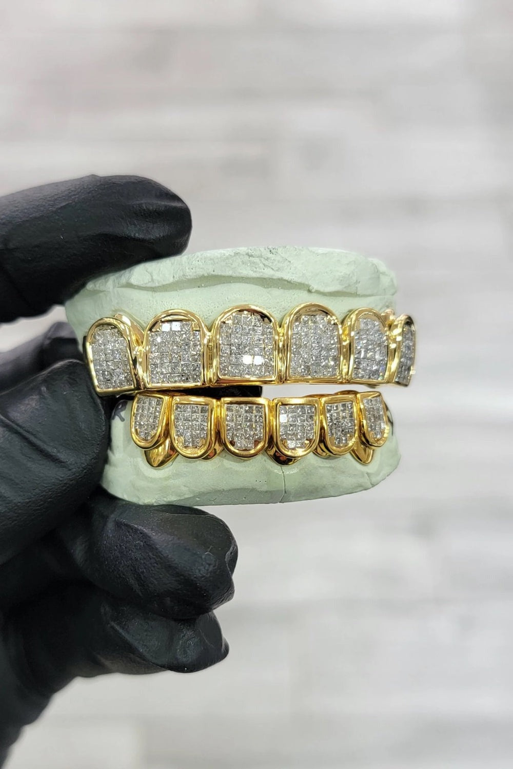 Invisible Set Emerald Cut Moissanite Grillz