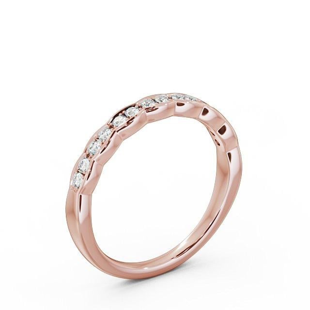 Iris Half Eternity Round Lab Diamond Rippled Edge Ring