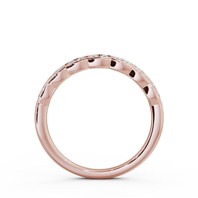 Iris Half Eternity Round Lab Diamond Rippled Edge Ring