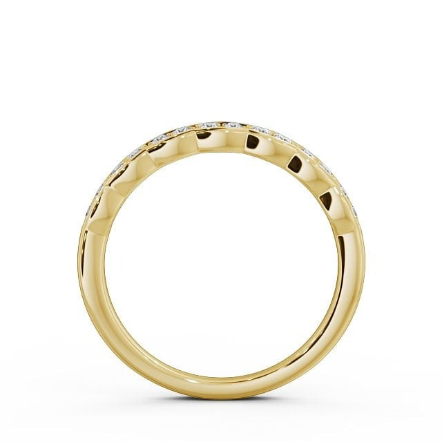 Iris Half Eternity Round Lab Diamond Rippled Edge Ring