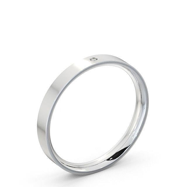 Ivy Round Single Lab Diamond Flat Court Wedding Ring 