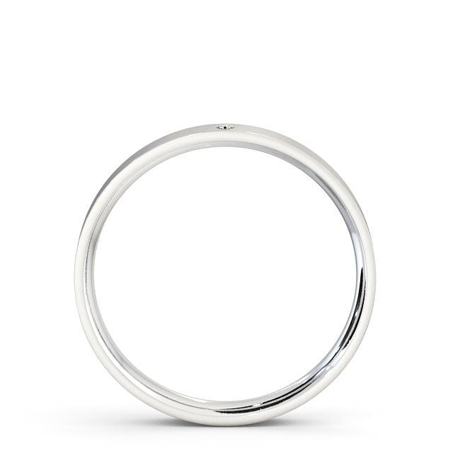 Ivy Round Single Lab Diamond Flat Court Wedding Ring 