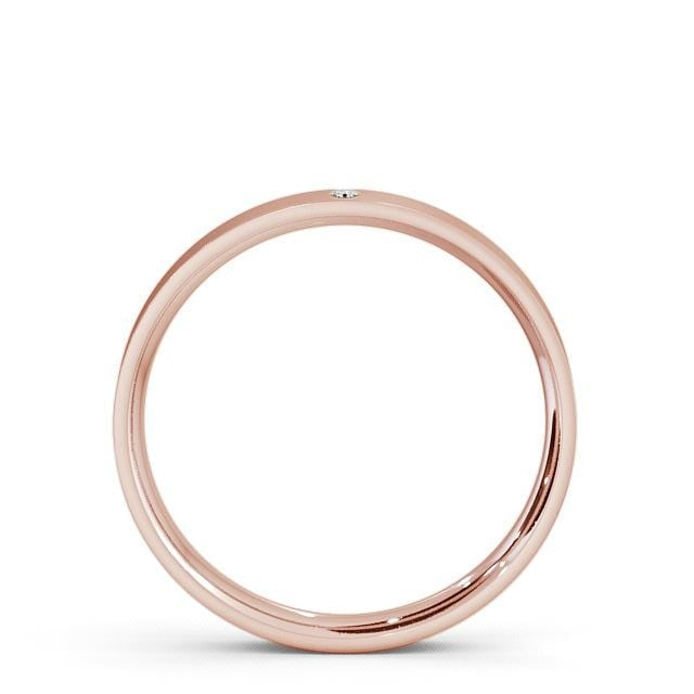 Ivy Round Single Lab Diamond Flat Court Wedding Ring