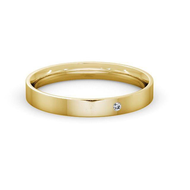Ivy Round Single Lab Diamond Flat Court Wedding Ring