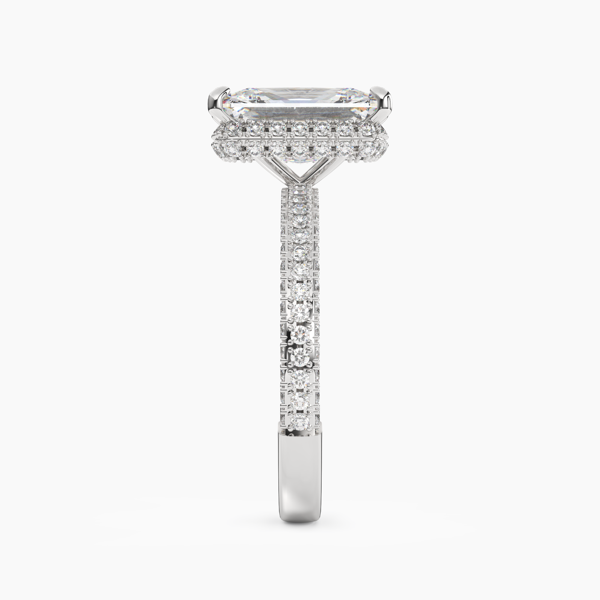 Gwen 2.5 Carat Radiant Cut Solitaire Lab Grown Diamond Ring in 14K White Gold - View 3