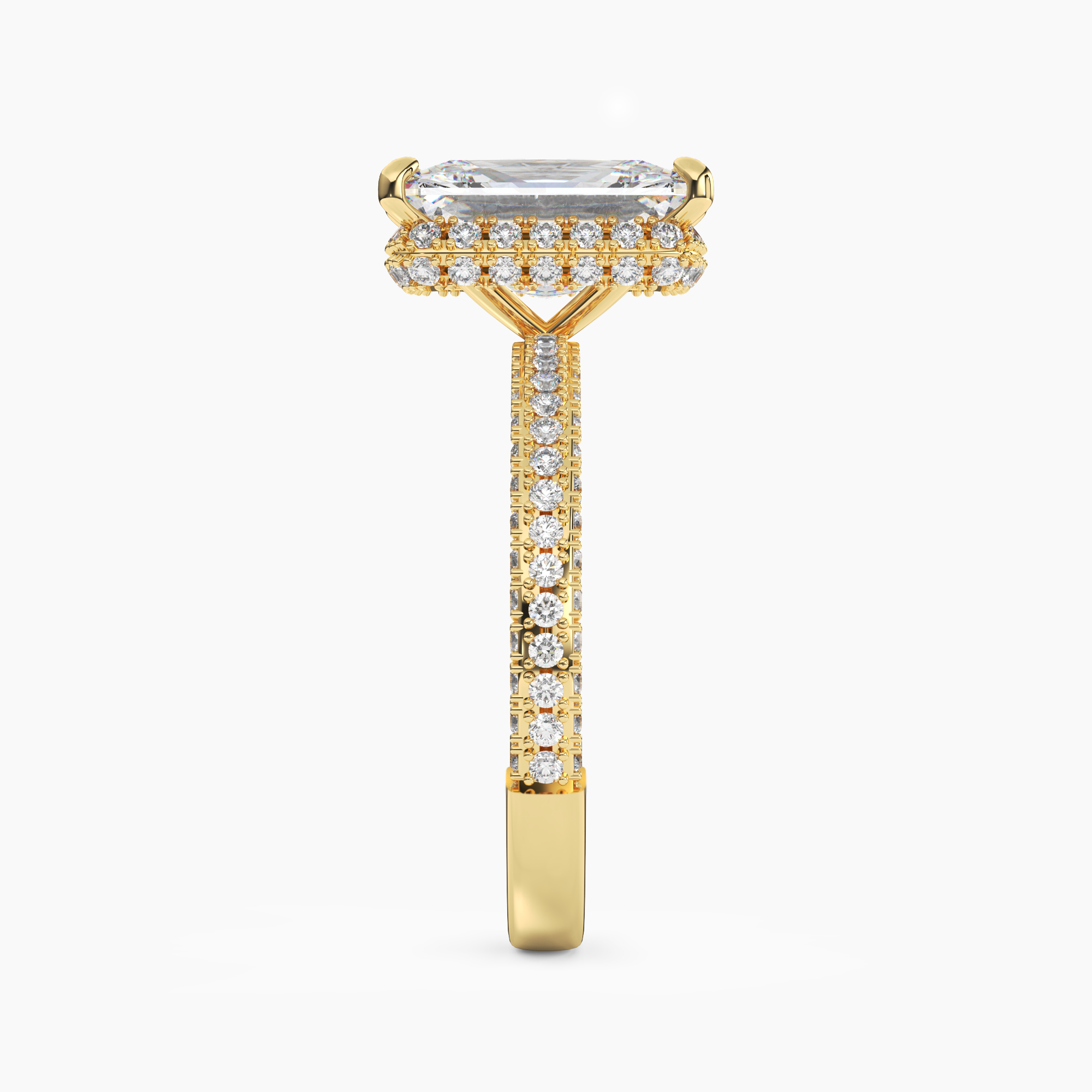 Gwen 1.5 Carat Radiant Cut Solitaire Lab Grown Diamond Ring in 18K White Gold - View 6