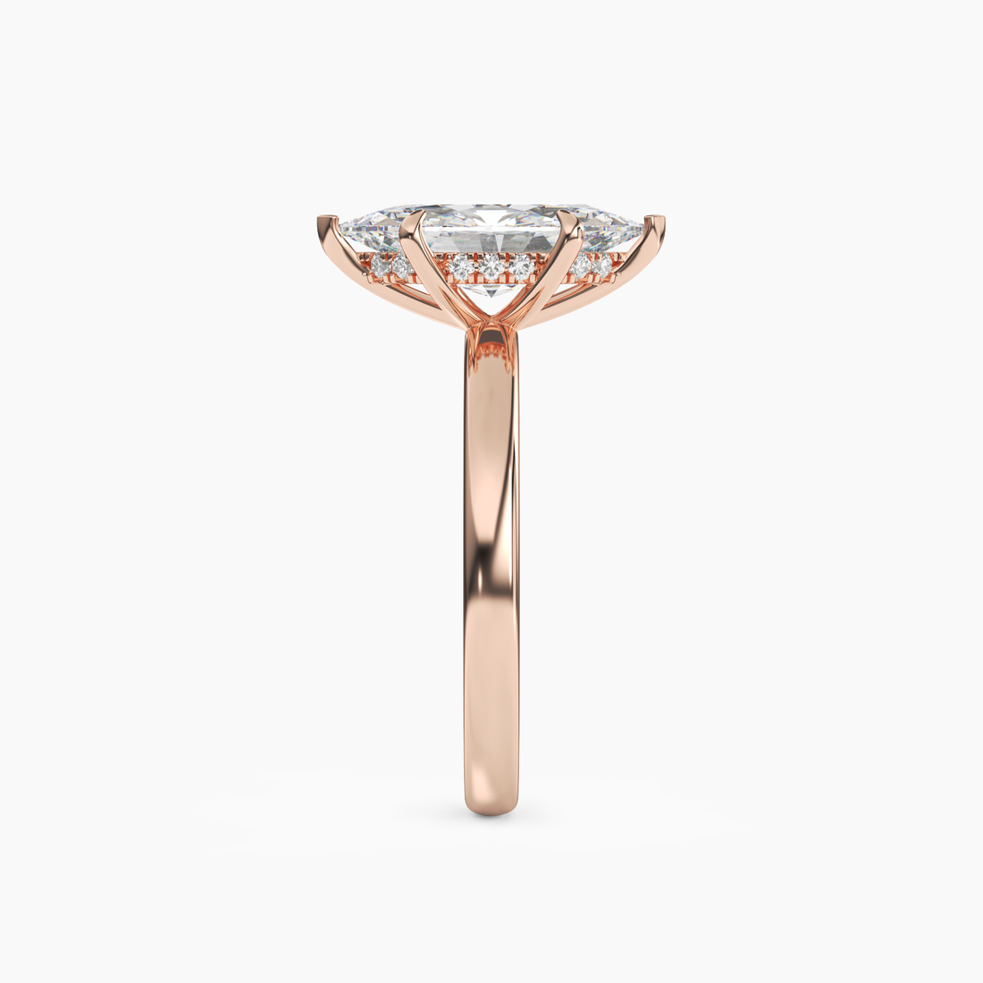 Penelope 4.5 Carat Marquise Cut Solitaire Lab Grown Diamond Ring in Silver - View 9