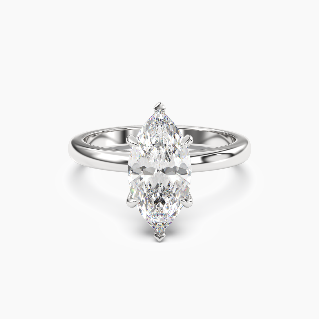 Penelope 4 Carat Marquise Cut Solitaire Lab Grown Diamond Ring in 14K Rose Gold - View 4