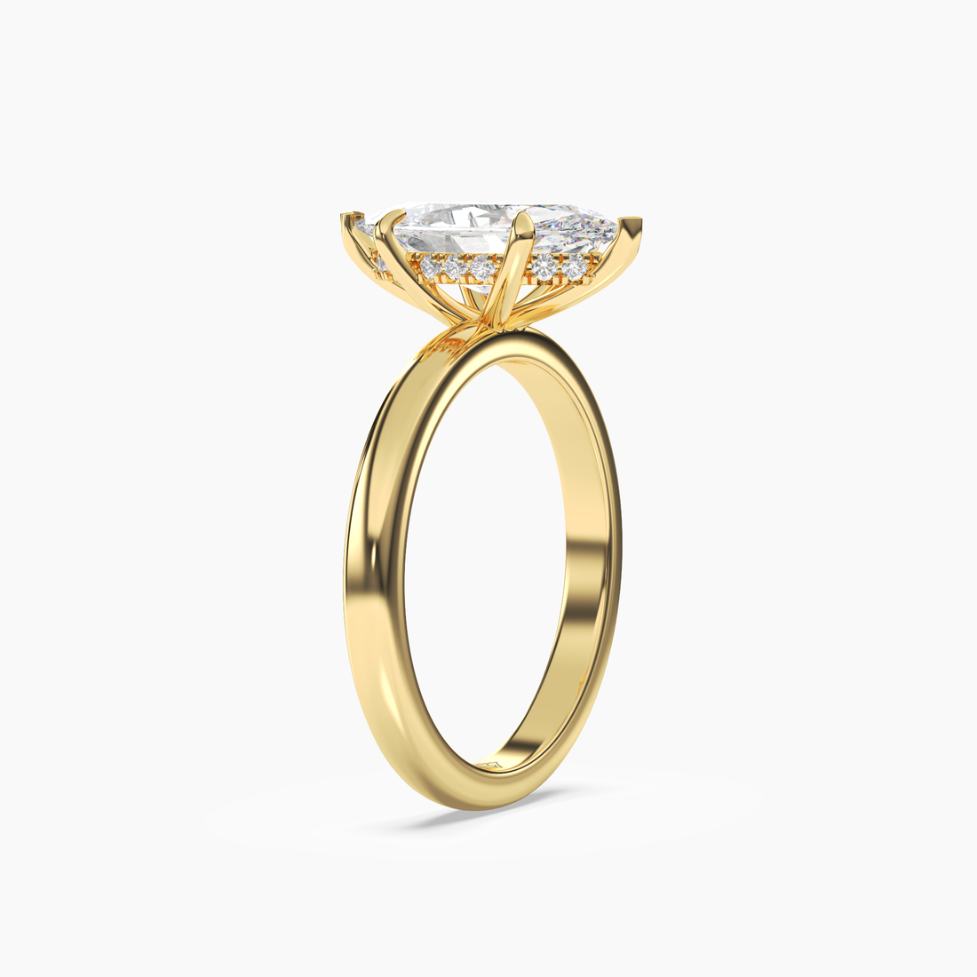 Penelope 1 Carat Marquise Cut Solitaire Lab Grown Diamond Ring in 10K Rose Gold - View 8