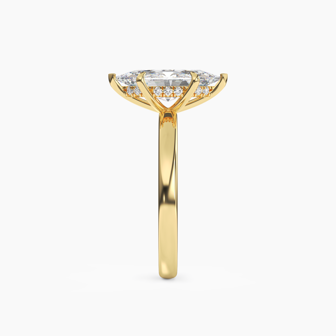 Penelope 2.5 Carat Marquise Cut Solitaire Lab Grown Diamond Ring in 10K Yellow Gold - View 3