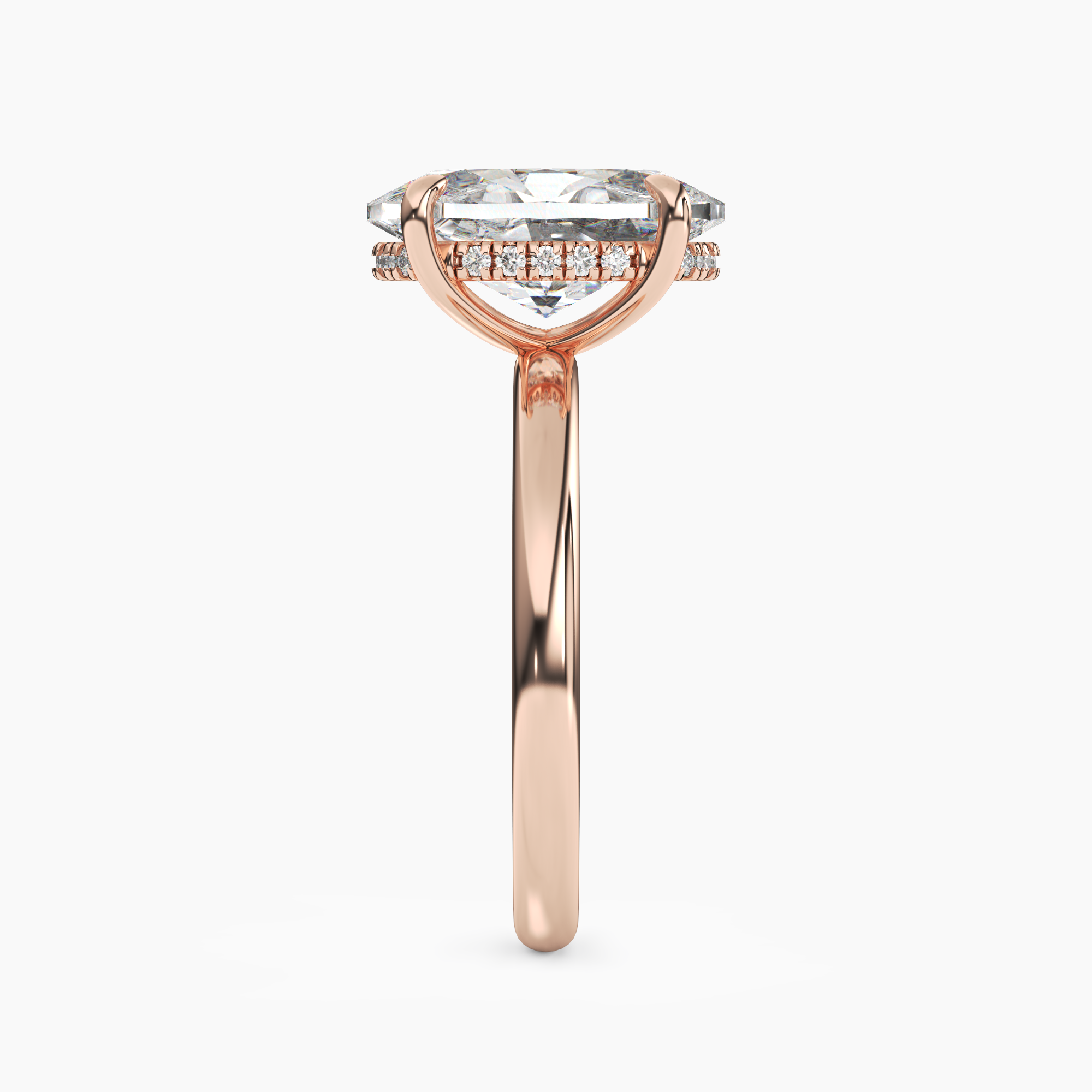 Penelope 5 Carat Oval Cut Solitaire Lab Grown Diamond Ring in Silver - View 9