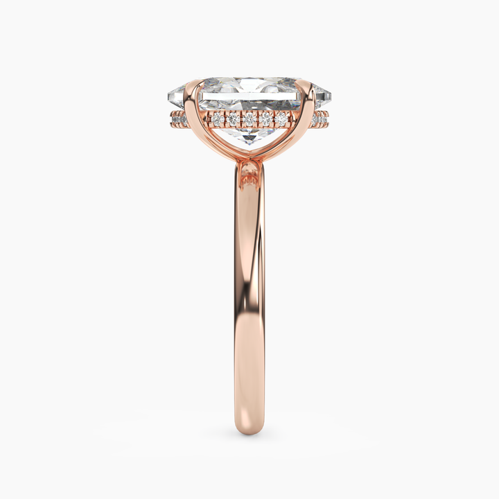 Penelope 3.5 Carat Oval Cut Solitaire Lab Grown Diamond Ring in 14K Yellow Gold - View 9