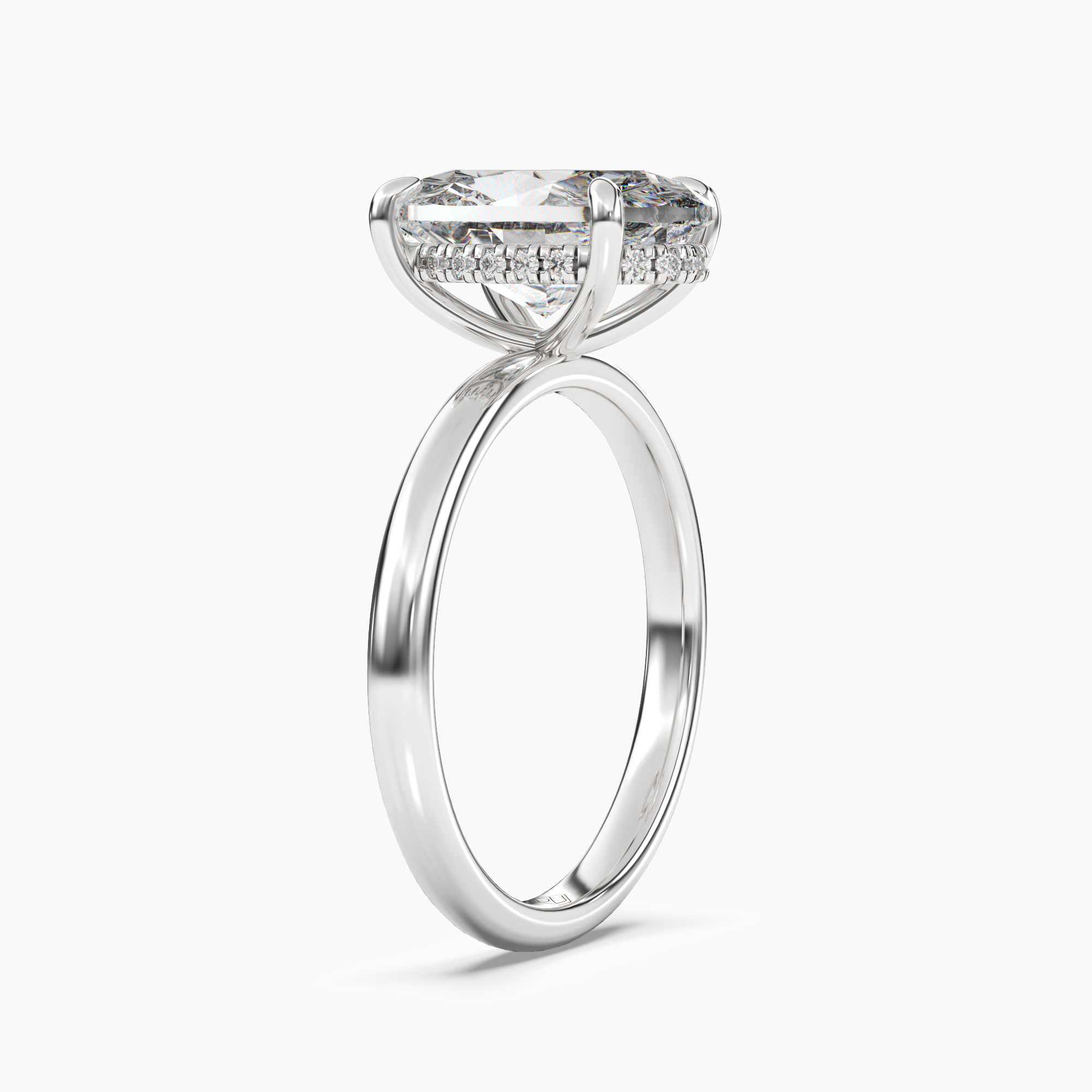 Penelope 4.5 Carat Oval Cut Solitaire Lab Grown Diamond Ring in 14K Yellow Gold - View 5