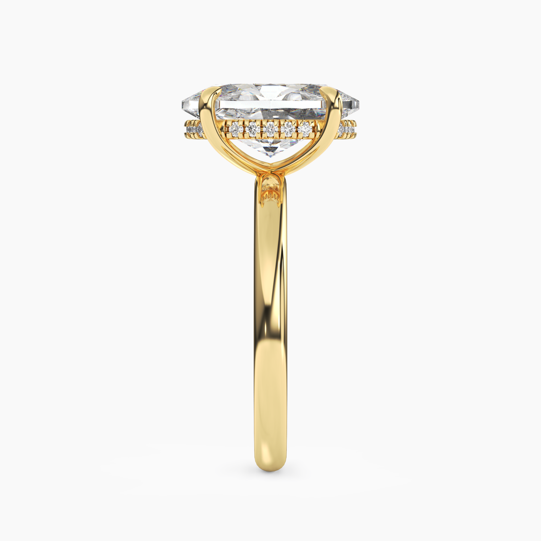 Penelope 2.5 Carat Oval Cut Solitaire Lab Grown Diamond Ring in 14K White Gold - View 6