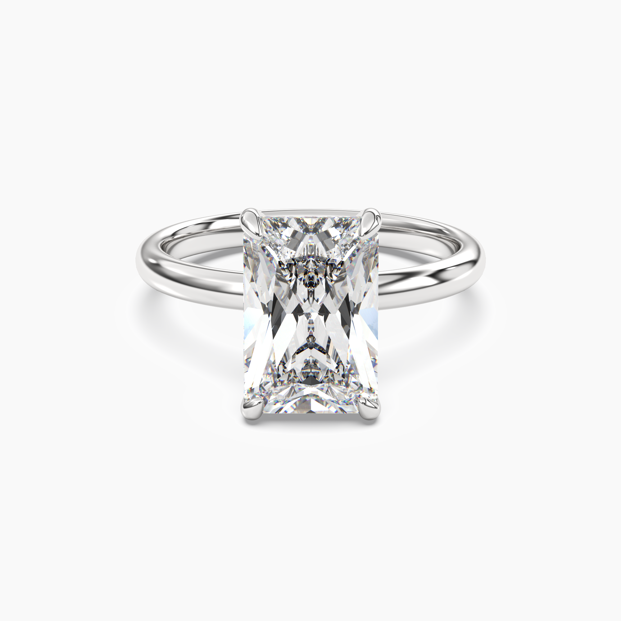 Penelope 3.5 Carat Radiant Cut Solitaire Lab Grown Diamond Ring in Platinum