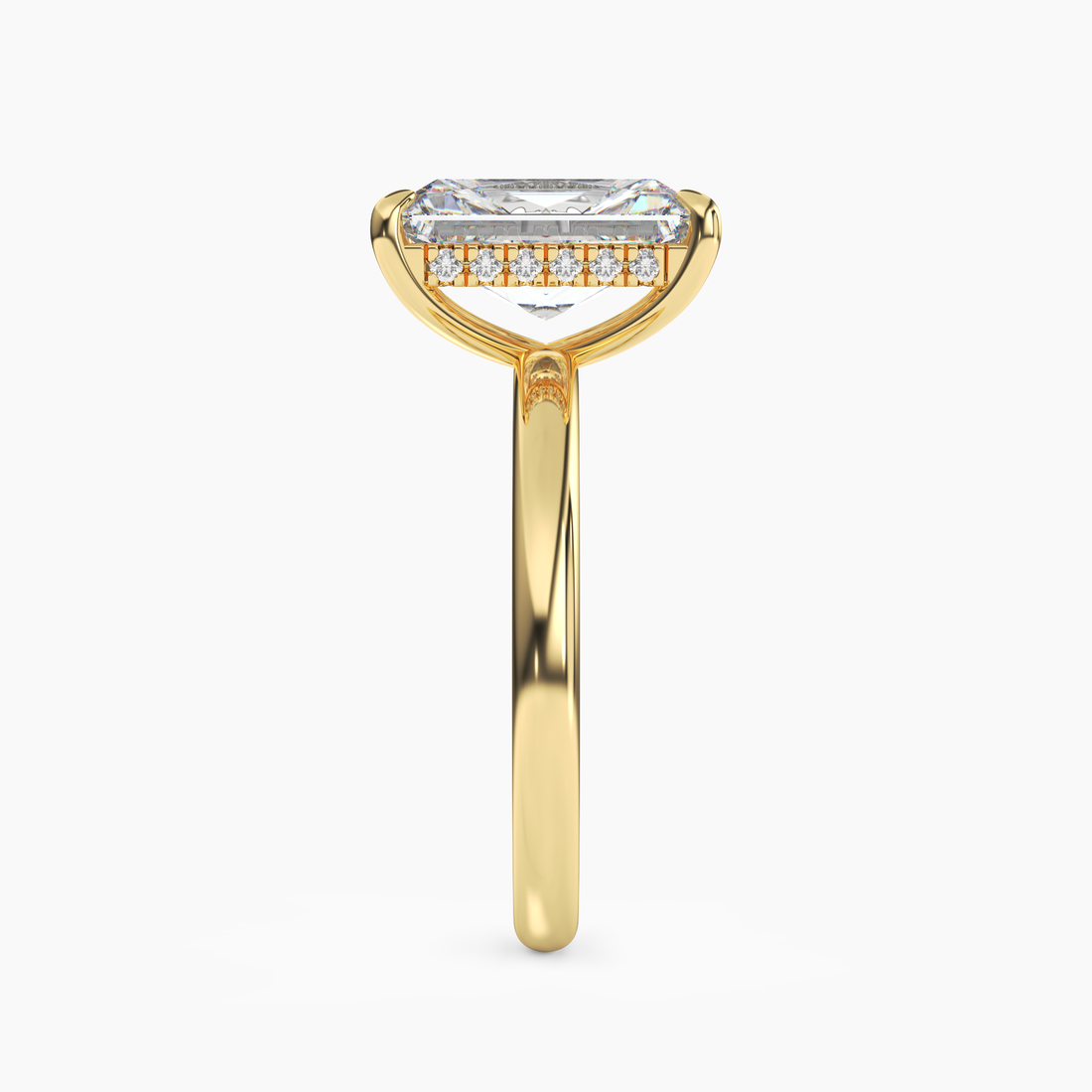 Penelope 4.5 Carat Radiant Cut Solitaire Lab Grown Diamond Ring in Platinum - View 6