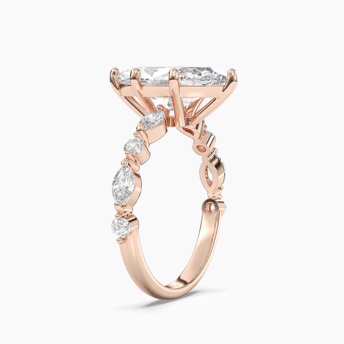 Elodie 1.5 Carat Marquise Cut Solitaire Lab Grown Diamond Ring in 18K Rose Gold - View 2