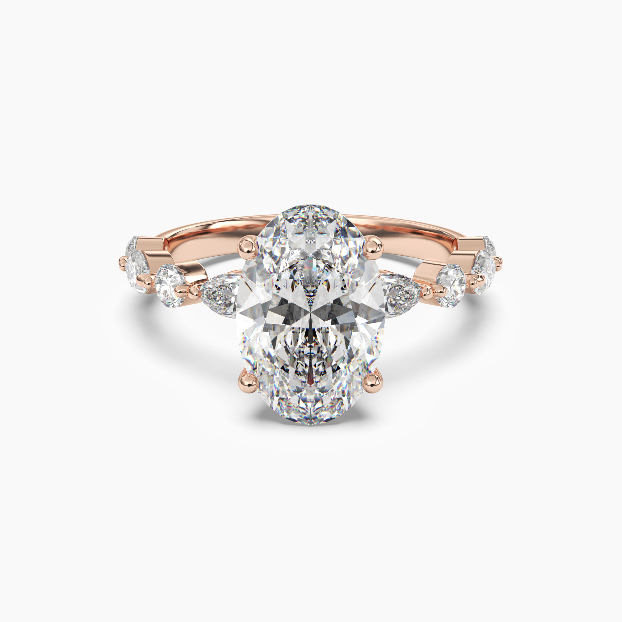 Elodie 1.5 Carat Oval Cut Solitaire Lab Grown Diamond Ring in Platinum - View 7