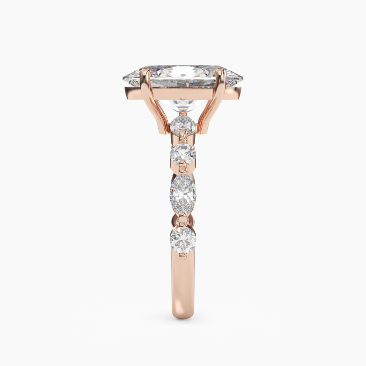 Elodie 2 Carat Oval Cut Solitaire Lab Grown Diamond Ring in 14K Yellow Gold - View 9