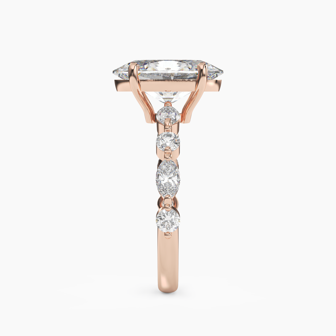 Elodie 1.5 Carat Oval Cut Solitaire Lab Grown Diamond Ring in Platinum - View 9
