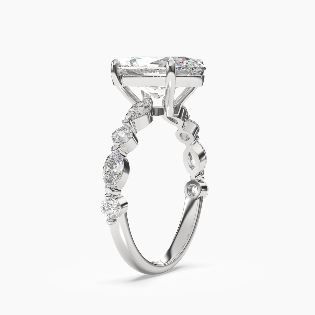 Elodie 2 Carat Oval Cut Solitaire Lab Grown Diamond Ring in 10K Rose Gold - View 5