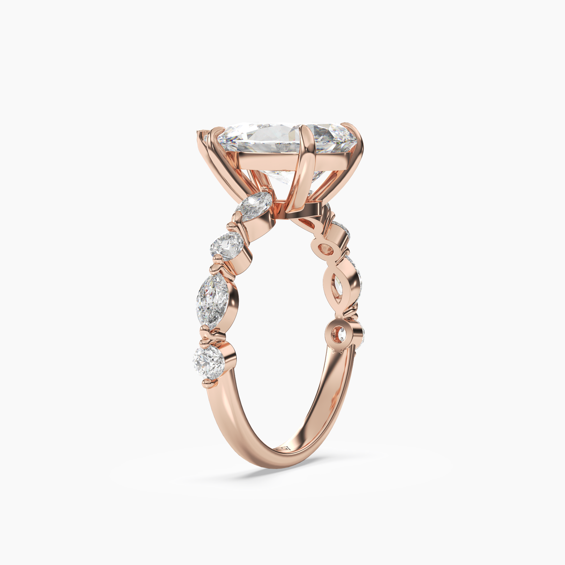 Elodie 2 Carat Pear Cut Solitaire Lab Grown Diamond Ring in Platinum - View 8