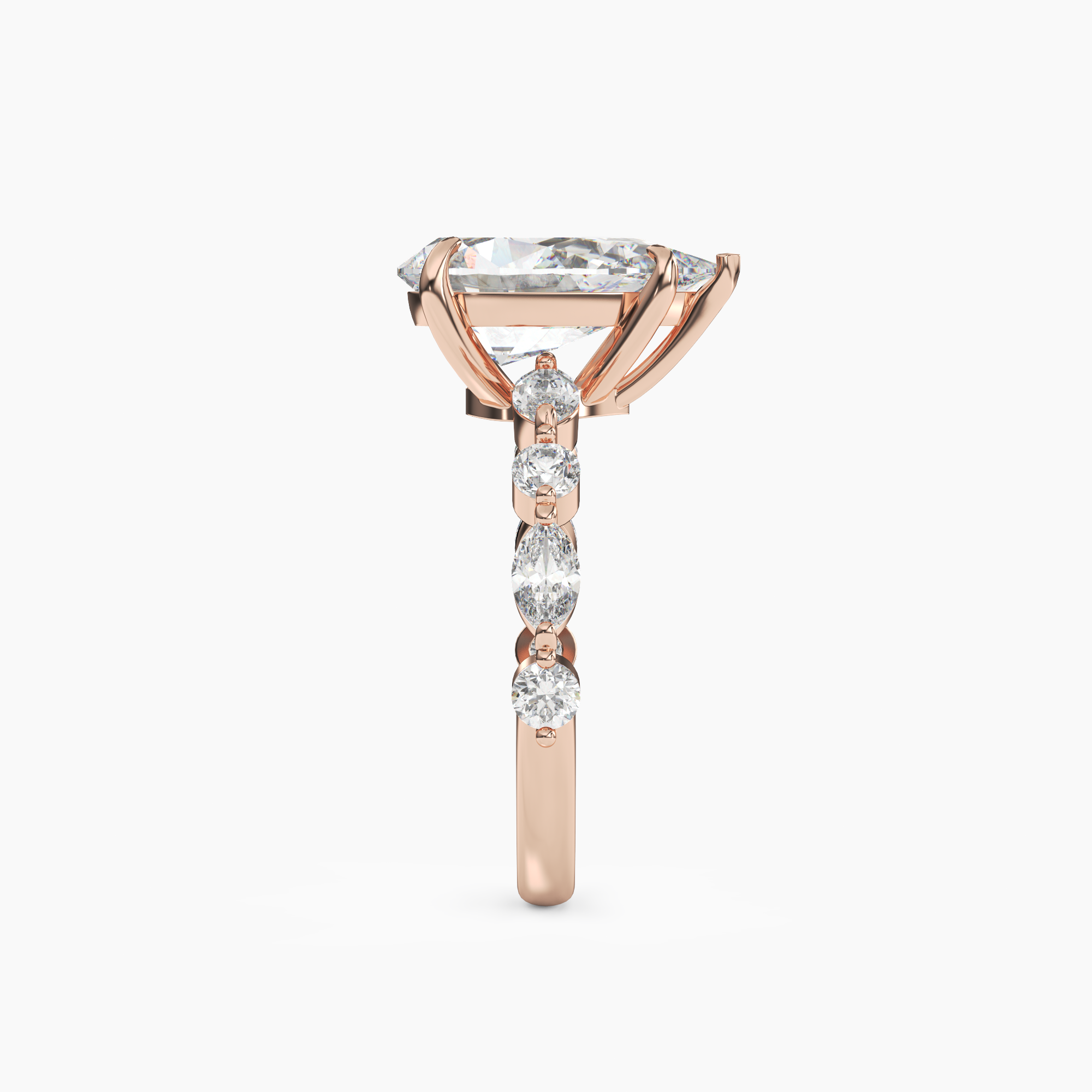 Elodie 2 Carat Pear Cut Solitaire Lab Grown Diamond Ring in Platinum - View 9
