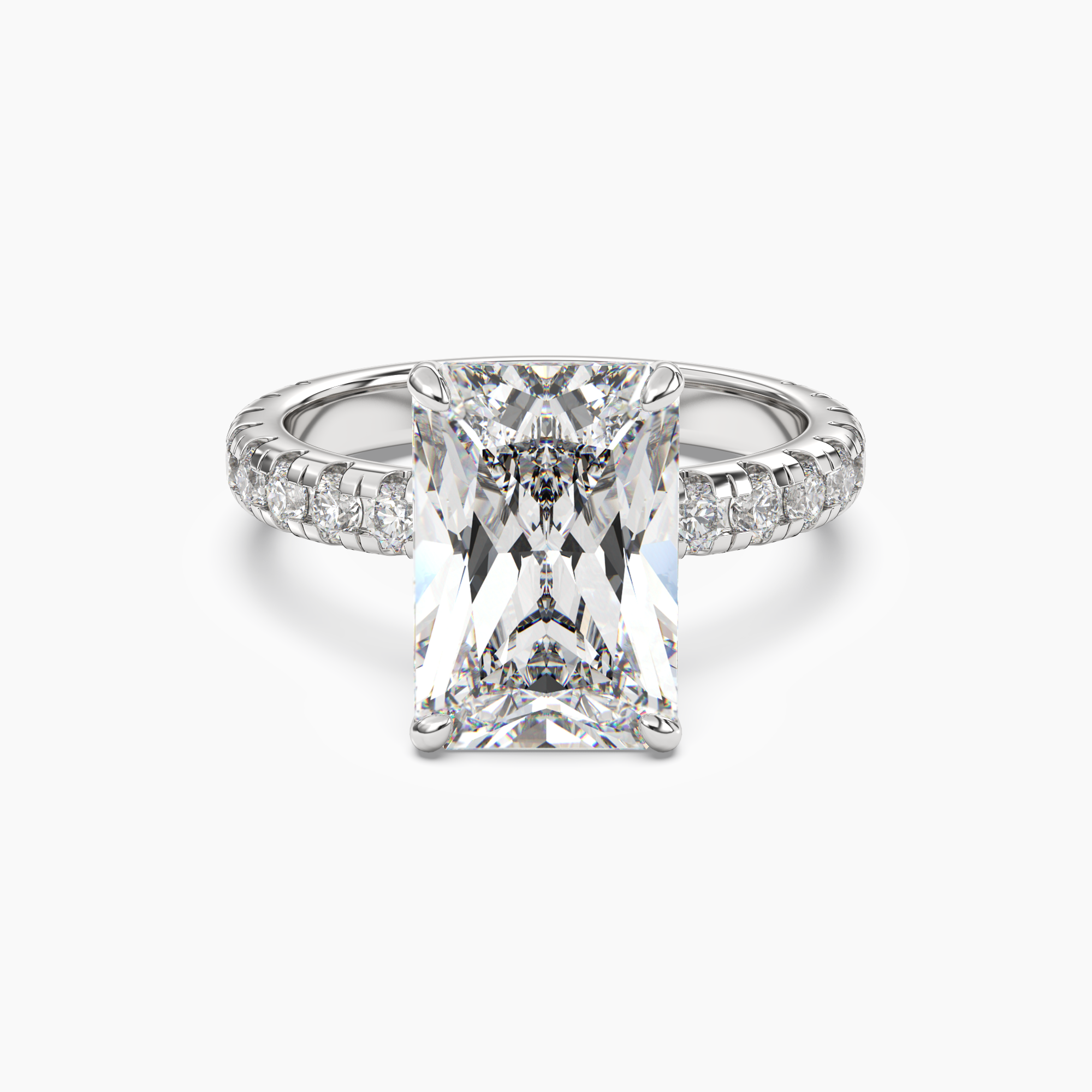 Eclipse Radiant Hidden Halo 1.5 Carat Lab Grown Diamond Engagement Ring in 14K Rose Gold