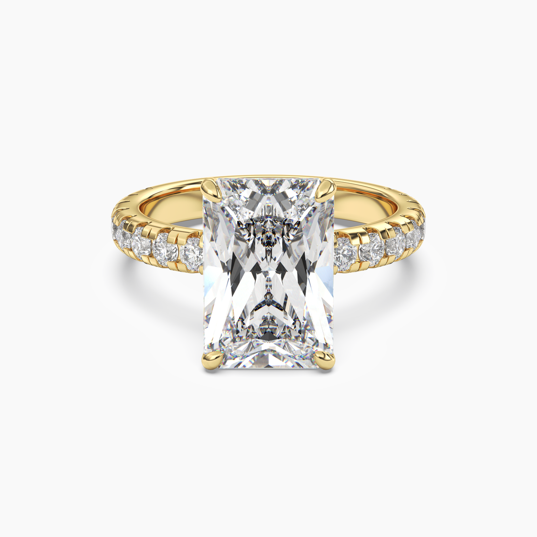 Eclipse Radiant Hidden Halo 1.5 Carat Lab Grown Diamond Engagement Ring in 14K Rose Gold
