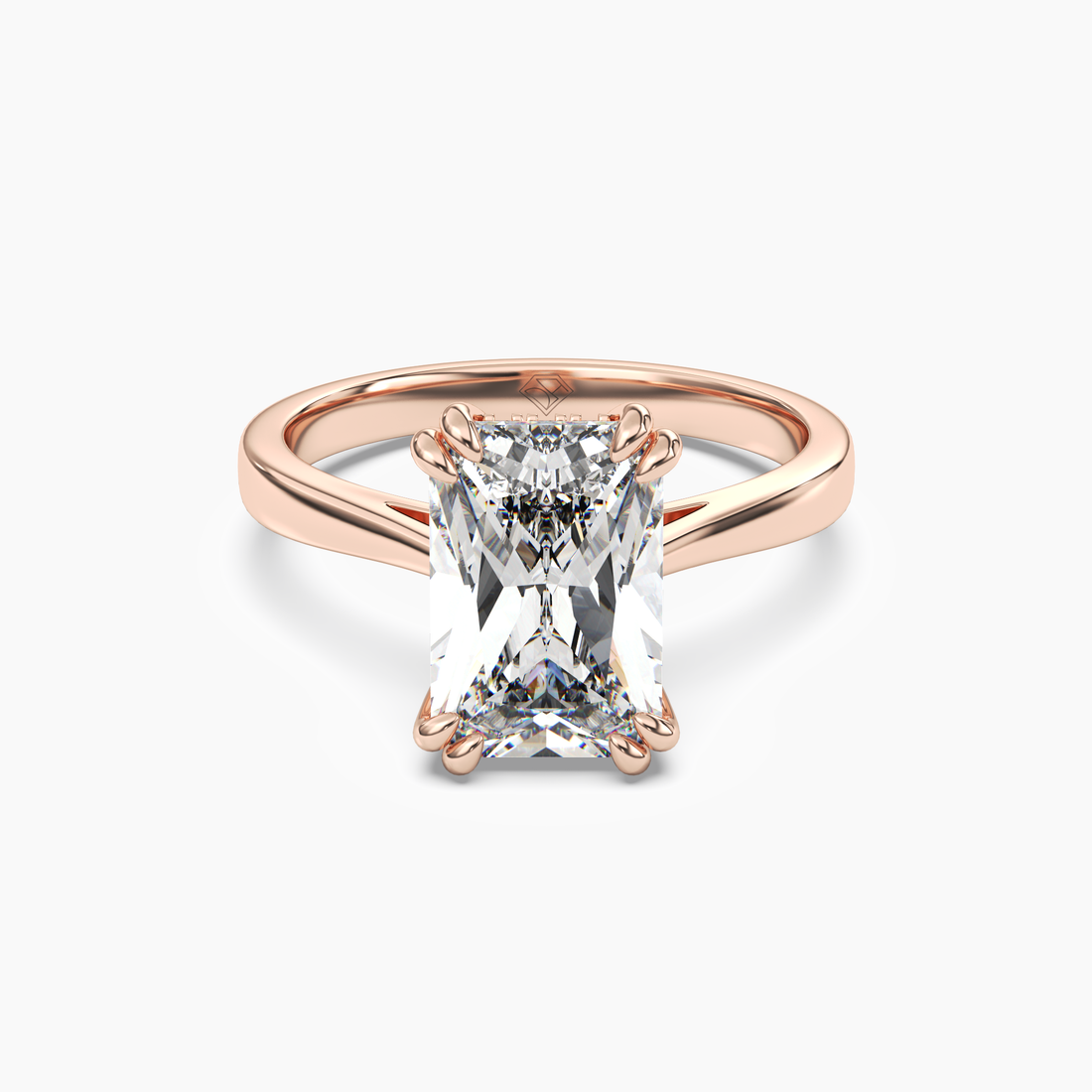 Daphne 2.5 Carat Radiant Cut Solitaire Lab Grown Diamond Ring in 14K White Gold - View 7