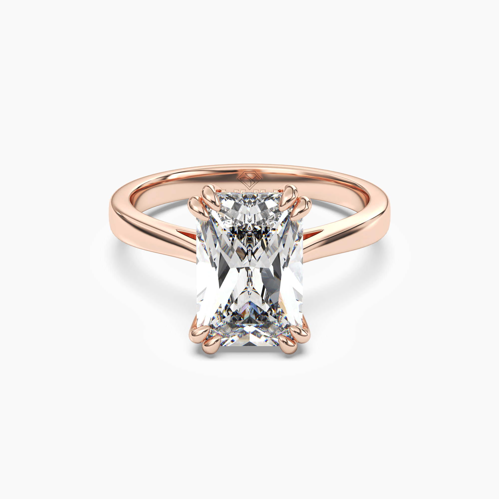 Daphne 1 Carat Radiant Cut Solitaire Lab Grown Diamond Ring in 18K White Gold - View 7