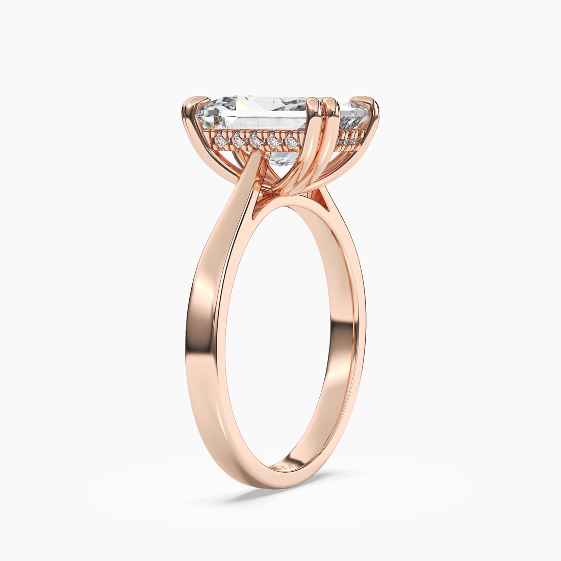 Daphne 1.5 Carat Radiant Cut Solitaire Lab Grown Diamond Ring in Platinum - View 8