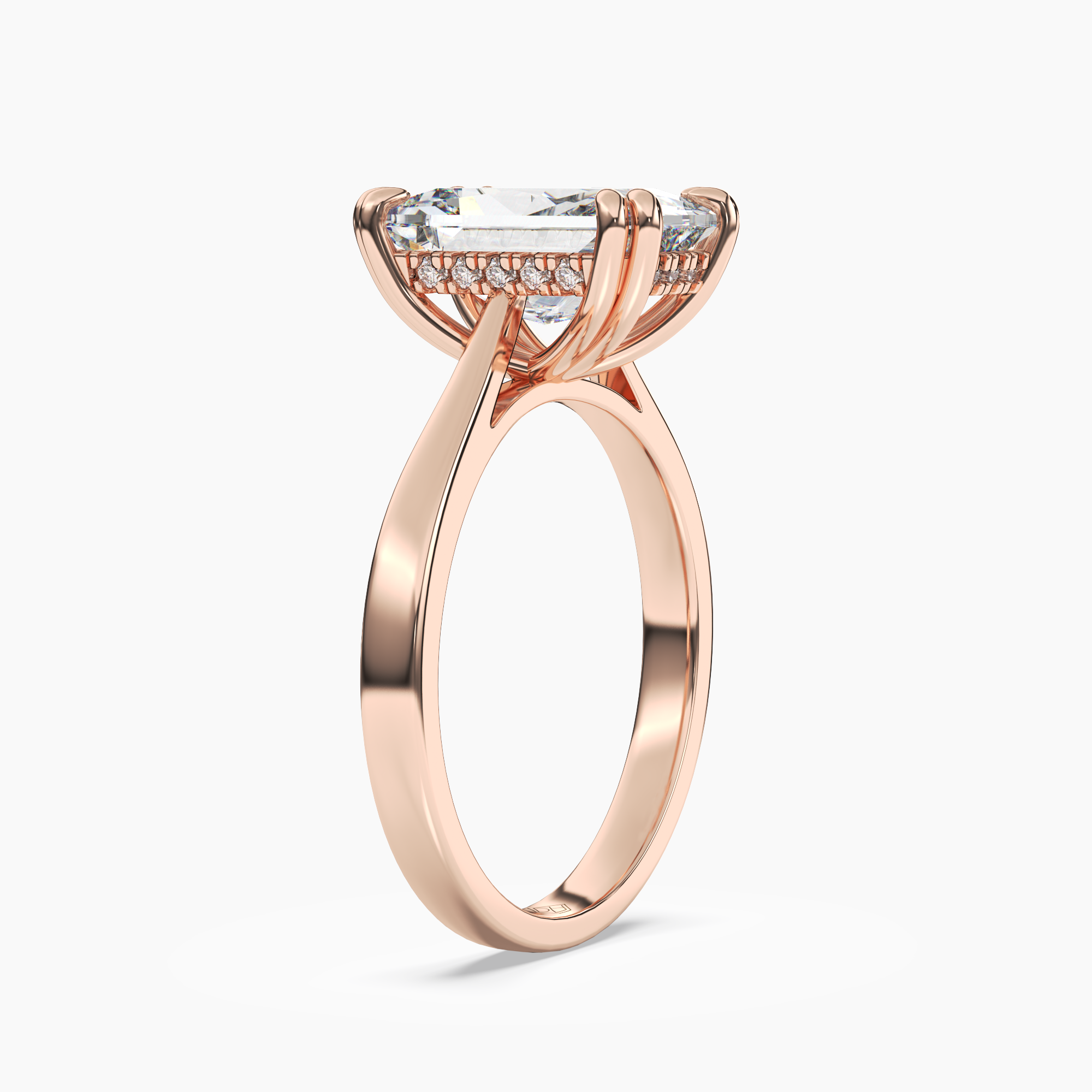 Daphne 2 Carat Radiant Cut Solitaire Lab Grown Diamond Ring in Silver - View 8