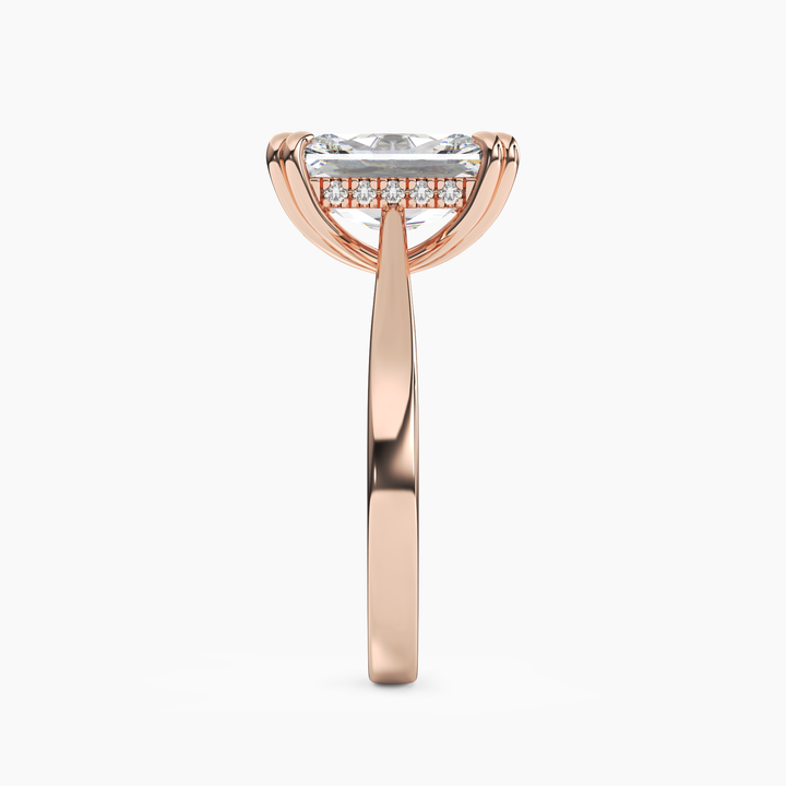 Daphne 4.5 Carat Radiant Cut Solitaire Lab Grown Diamond Ring in 14K Yellow Gold - View 9