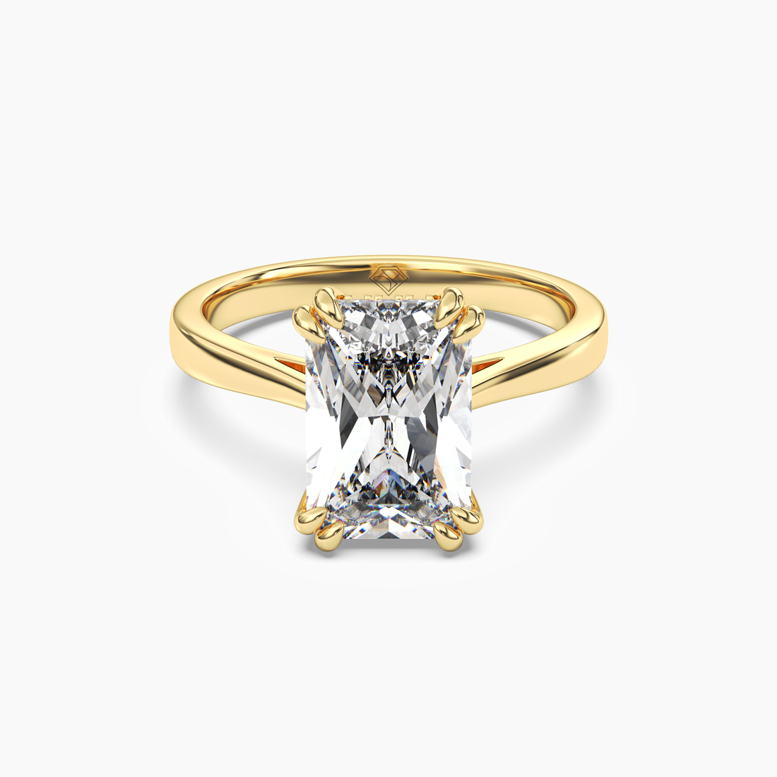 Daphne 1 Carat Radiant Cut Solitaire Lab Grown Diamond Ring in 18K White Gold - View 4