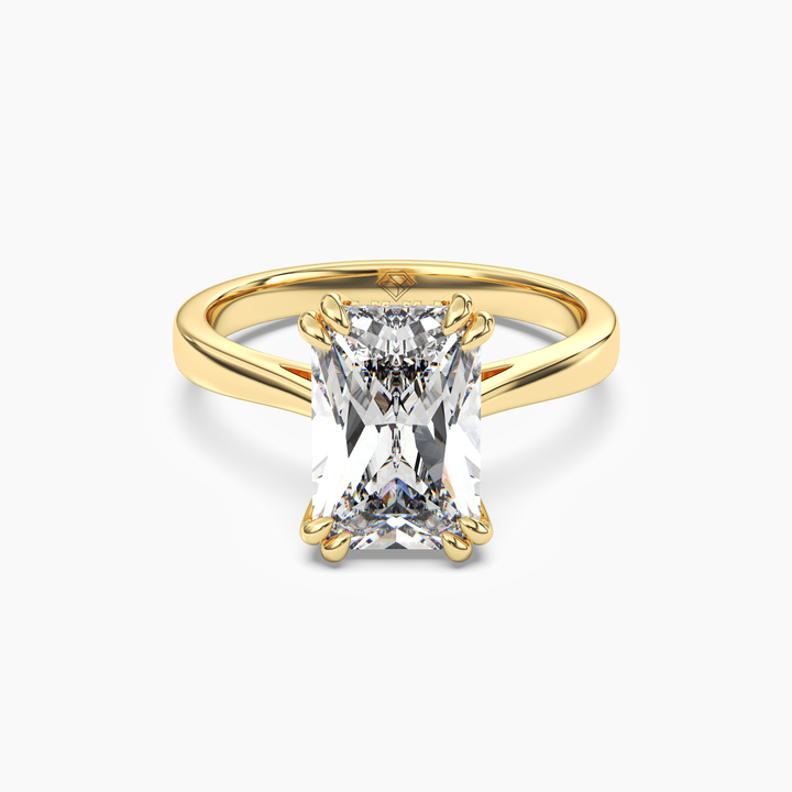 Daphne 2.5 Carat Radiant Cut Solitaire Lab Grown Diamond Ring in 14K Yellow Gold