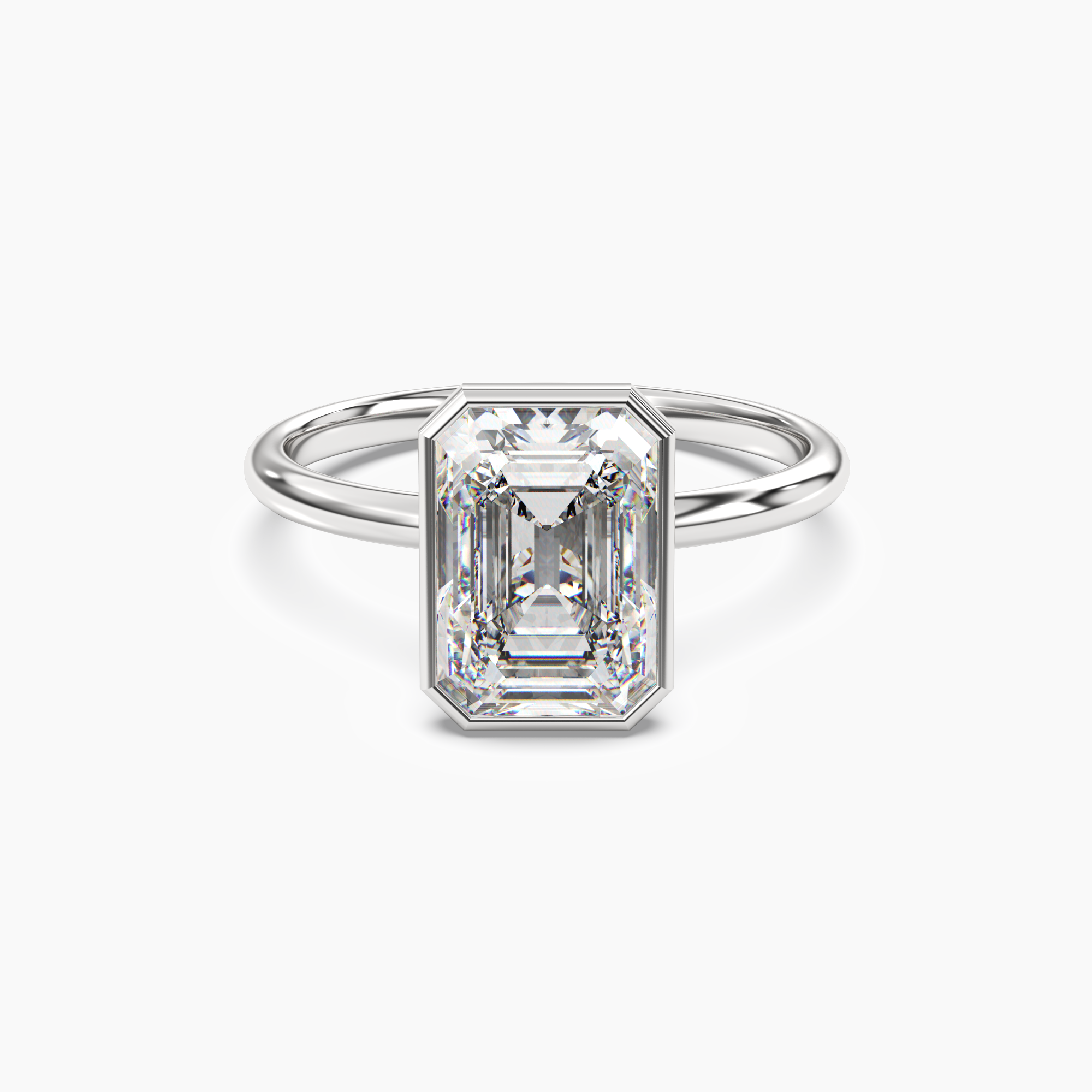 Vivienne 1 Carat Emerald Cut Solitaire Lab Grown Diamond Ring in Platinum