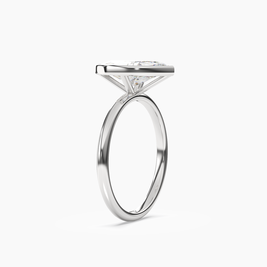 Vivienne 4 Carat Marquise Cut Bezel Lab Grown Diamond Ring in 10K Rose Gold - View 5