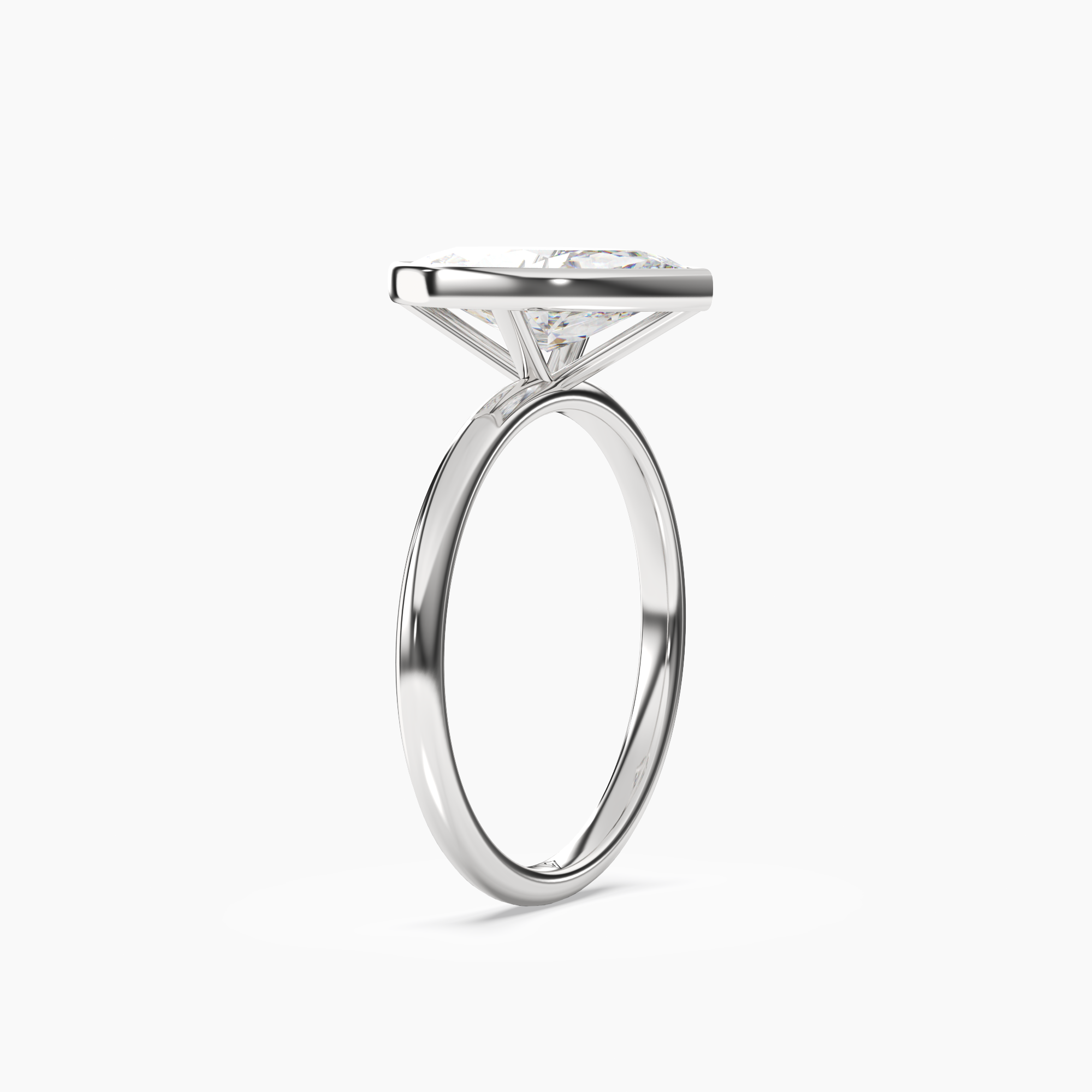 Vivienne 4.5 Carat Marquise Cut Bezel Lab Grown Diamond Ring in 10K Rose Gold - View 5